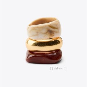 Zara THREE-PACK OF EMBOSSED BRACELETS